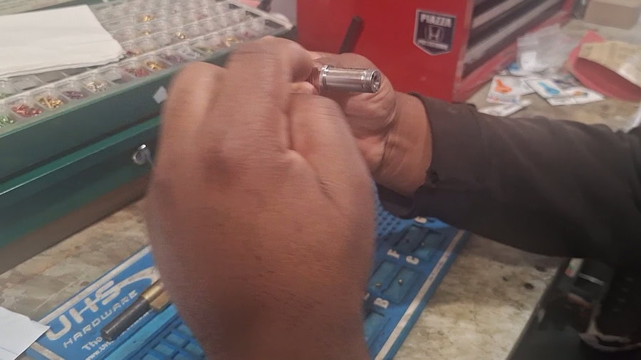 pins aligned in lock core